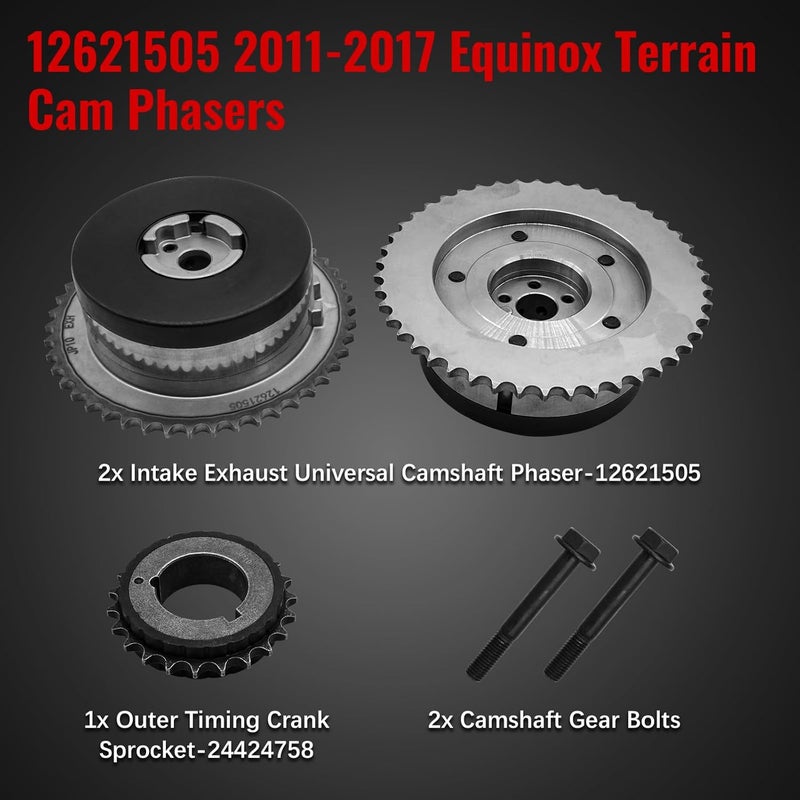 zuverlass 2.4 Timing Chain Kit w/VVT for GMC Terrain for Chevy Equinox 2.4 2011-17, for 14 Impala Malibu, for 09-10 HHR Cobalt 2.2, for Buick Regal LaCrosse Verano 2.4L Ecotec Timing Kit 12621505 9-4201s - Image 4